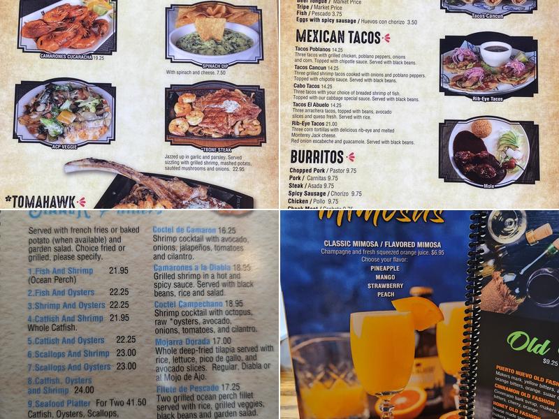Puerto Nuevo Freshmex And Seafood Menu
