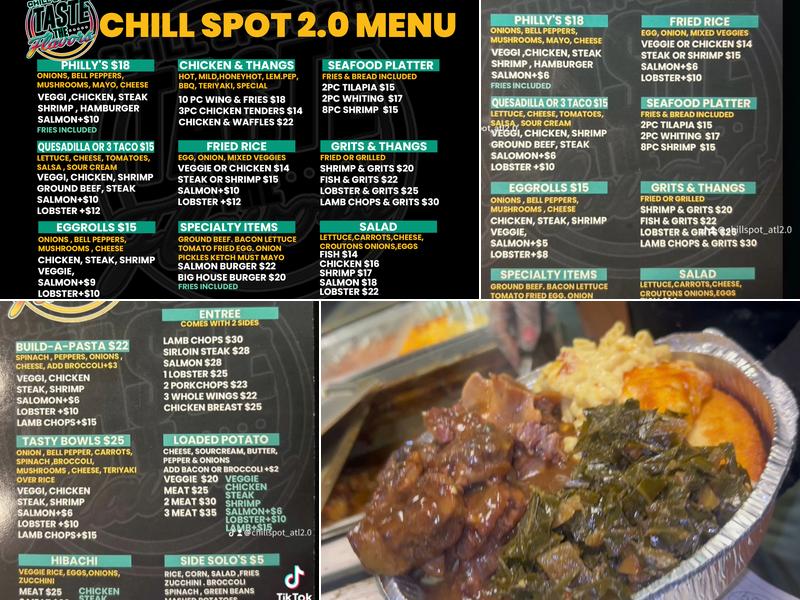 Chillspot 2.0 Taste of Flavors Menu