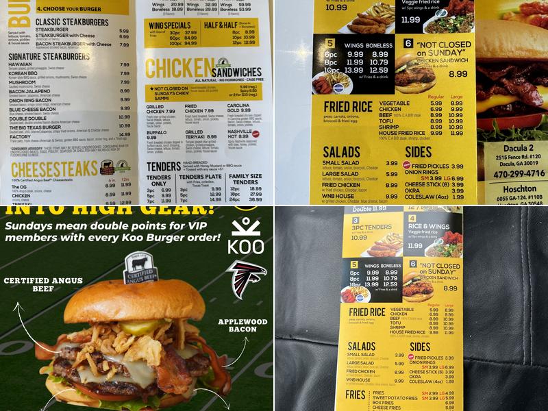 WNB Factory - Wings & Burger Menu