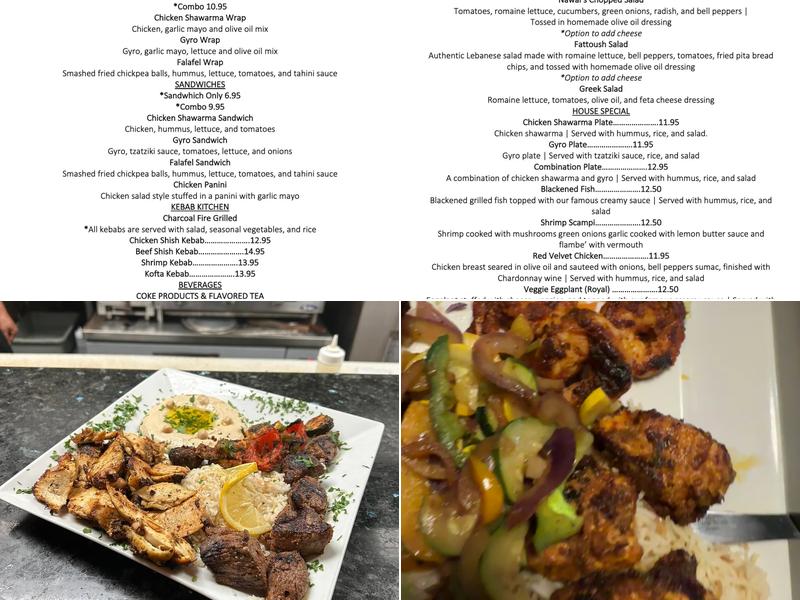 Nawal's Kebab House and Grill Menu