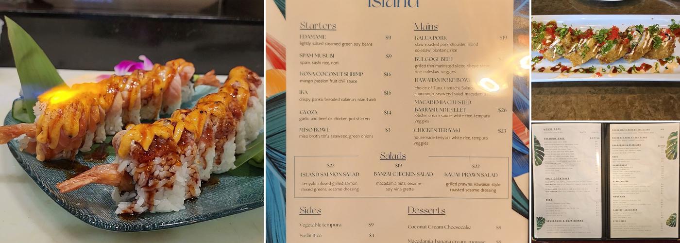Nura Sushi & Island Grill Menu