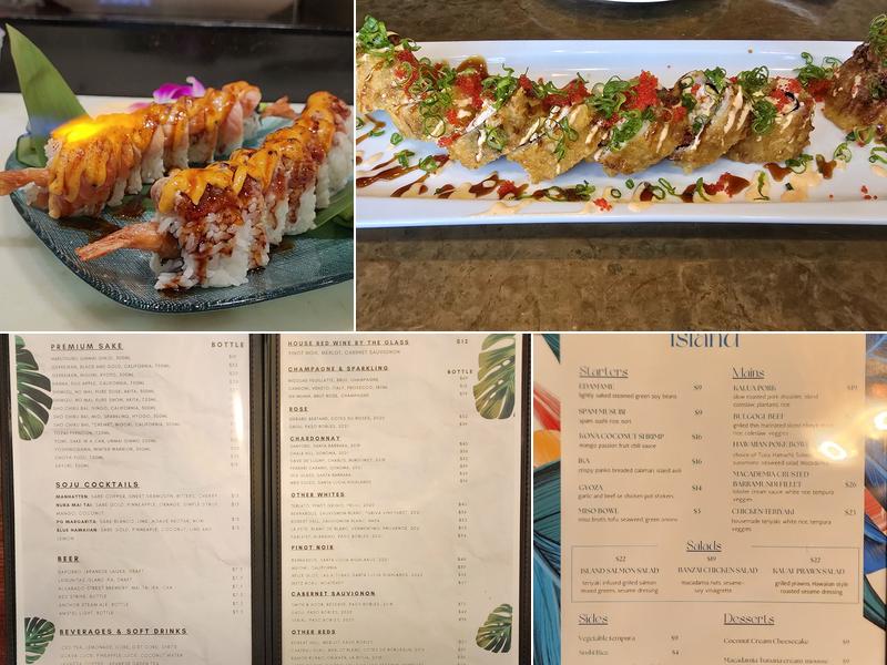 Nura Sushi & Island Grill Menu