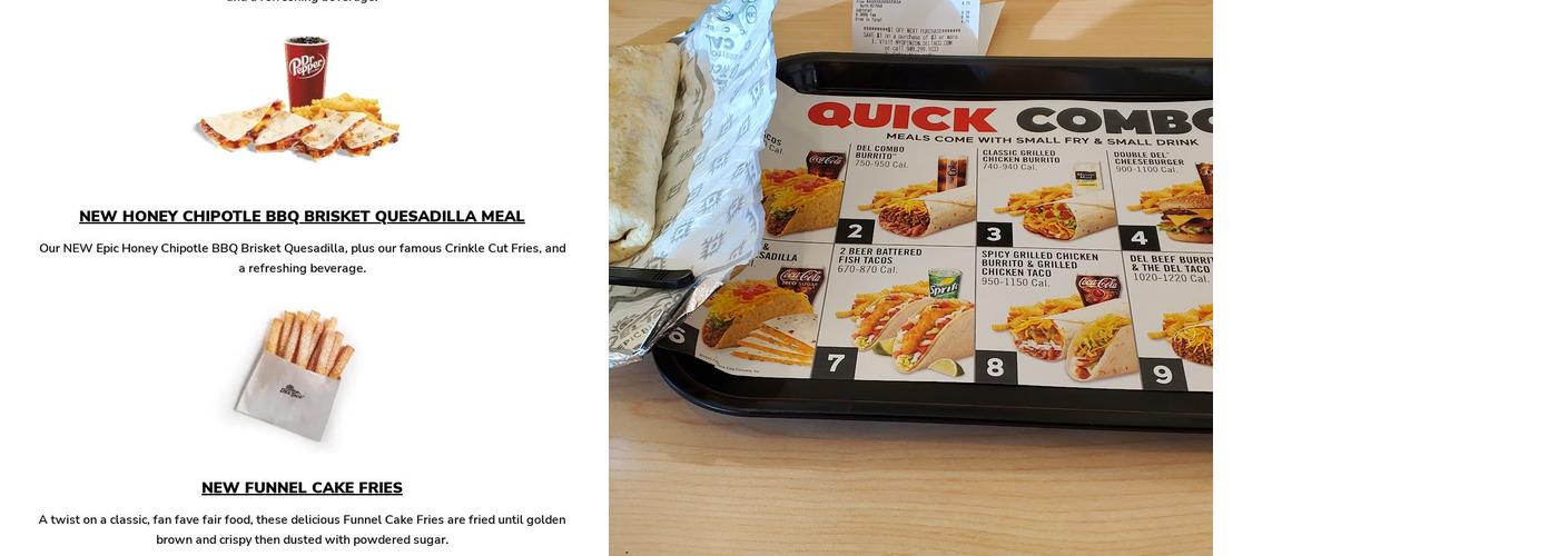 Del Taco Menu