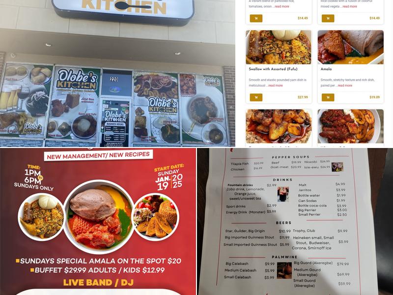 Olobe’s Kitchen Menu