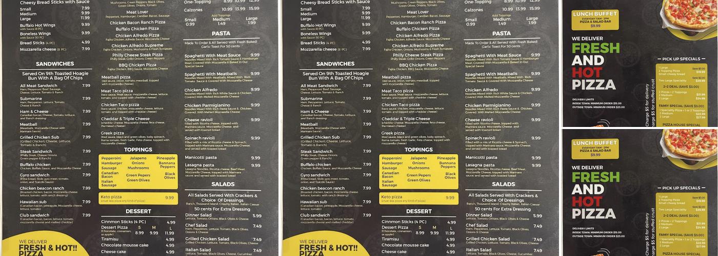 Pizza House Menu