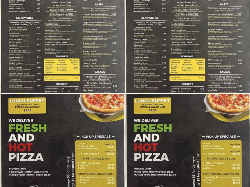 Pizza House Menu