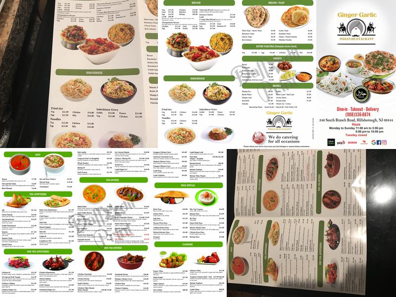 Ginger Garlic Menu