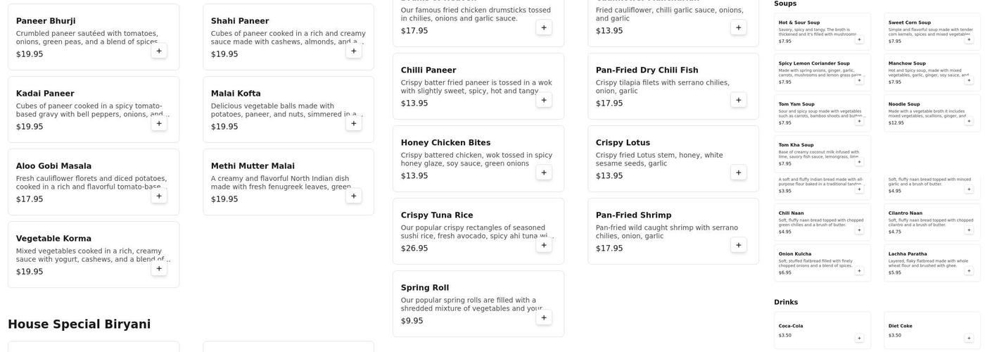 HAKA Menu