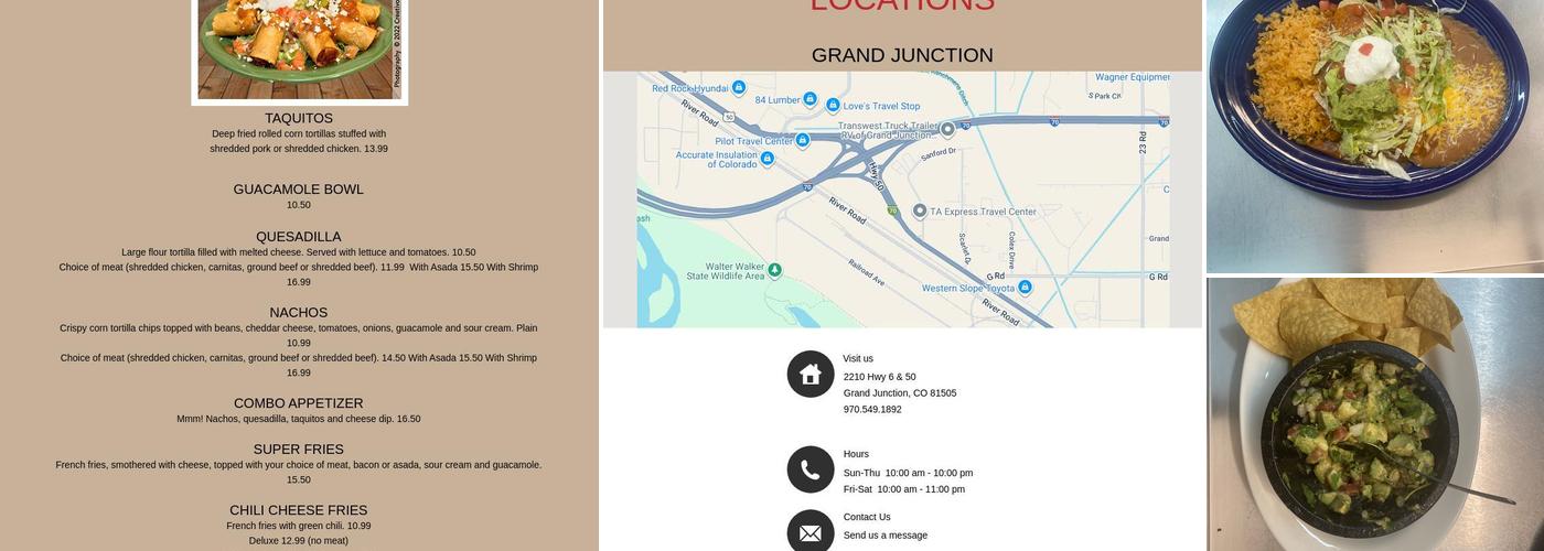 EL Mescal family Mexican restaurant and bar Menu