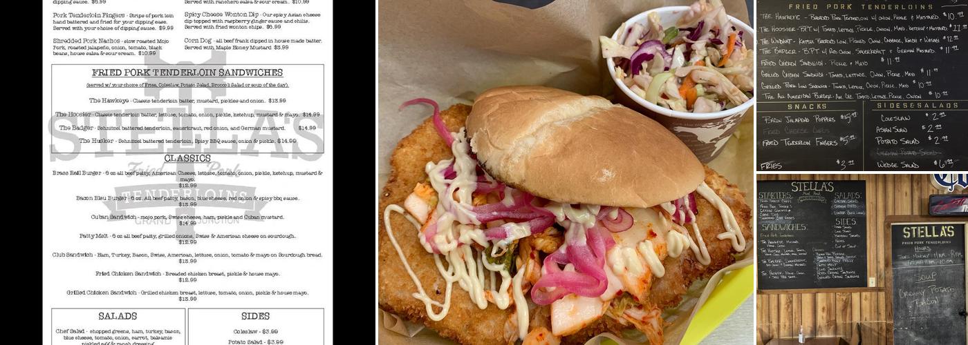 Stella's Fried Pork Tenderloins Menu