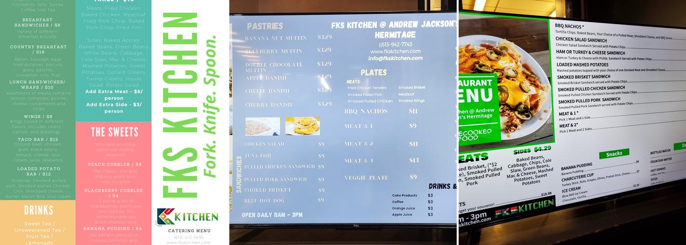 FKS Kitchen Menu