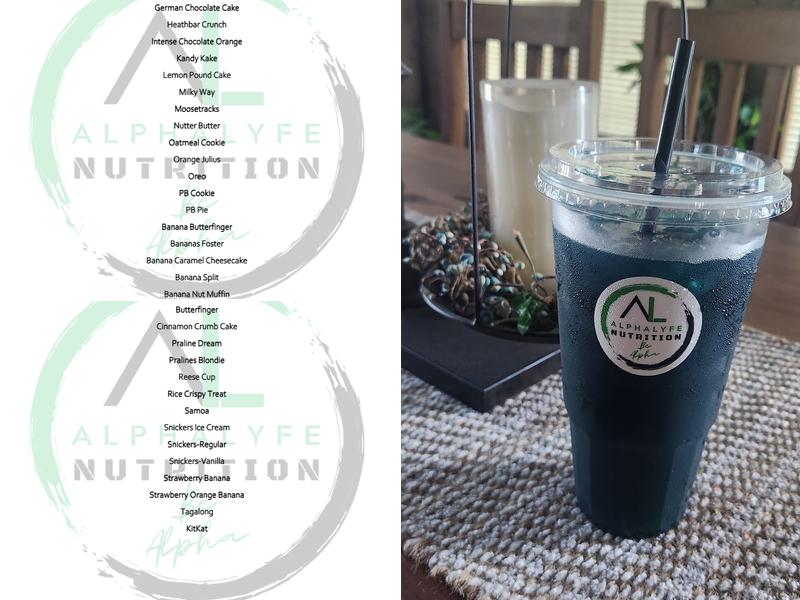 AlphaLyfe Nutrition Menu