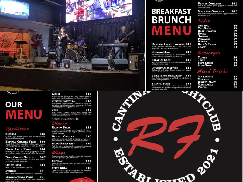 Rancho Fresco Resturant, Cantina, & Nightclub Menu