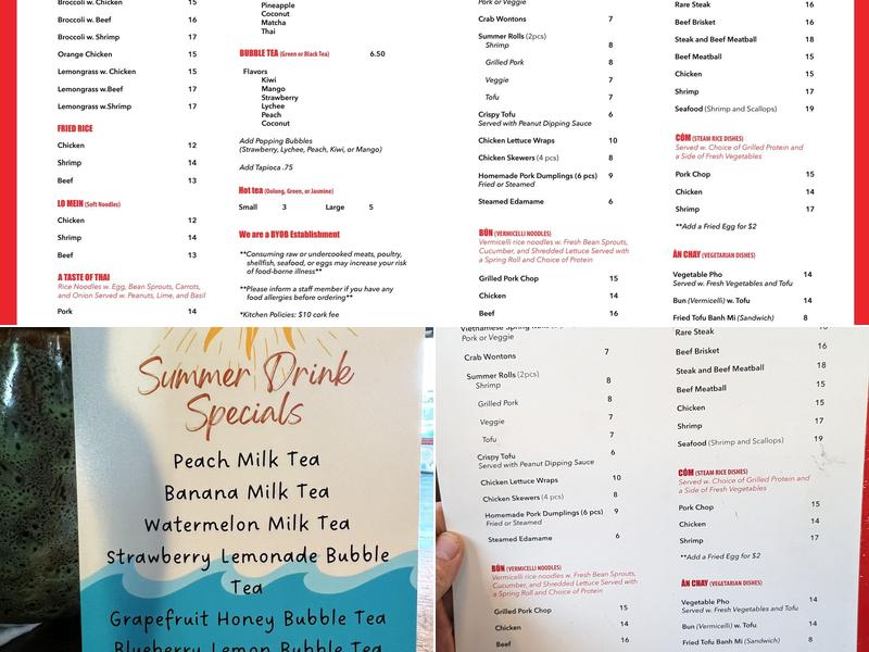 The Vietnamese Kitchen Menu