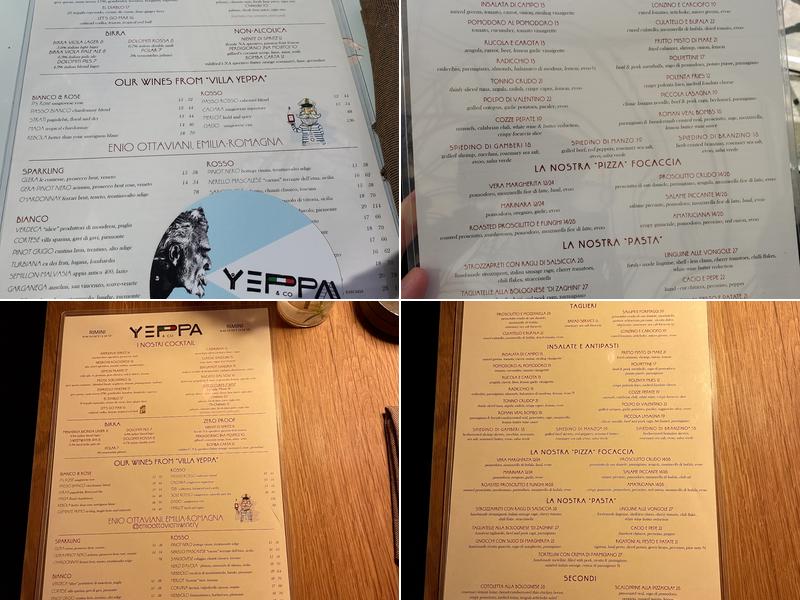 Yeppa & Co. Menu