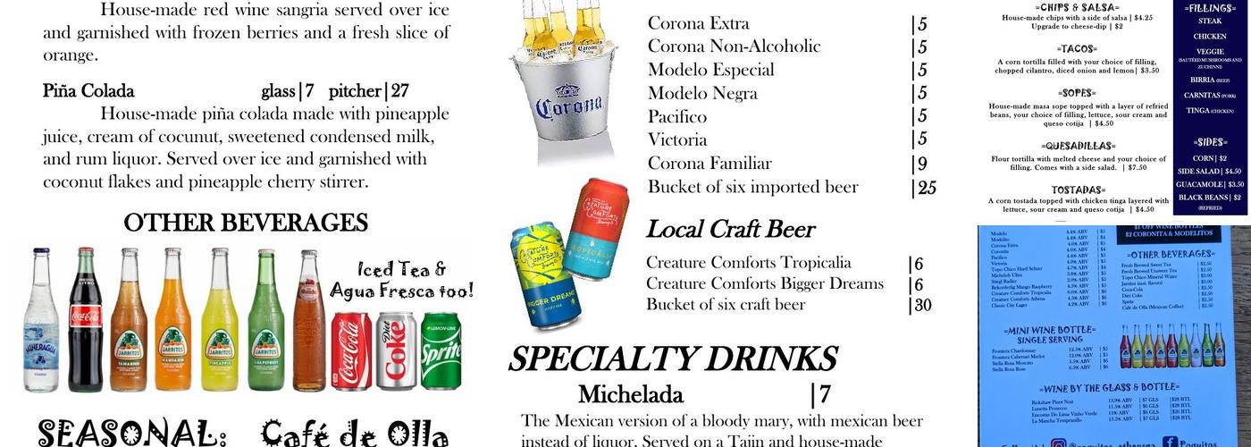 Poquitos Menu
