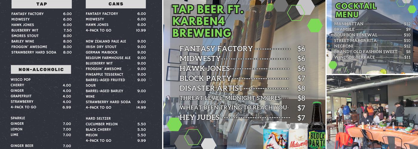 Public House 55 Taproom and Beer Garden Menu