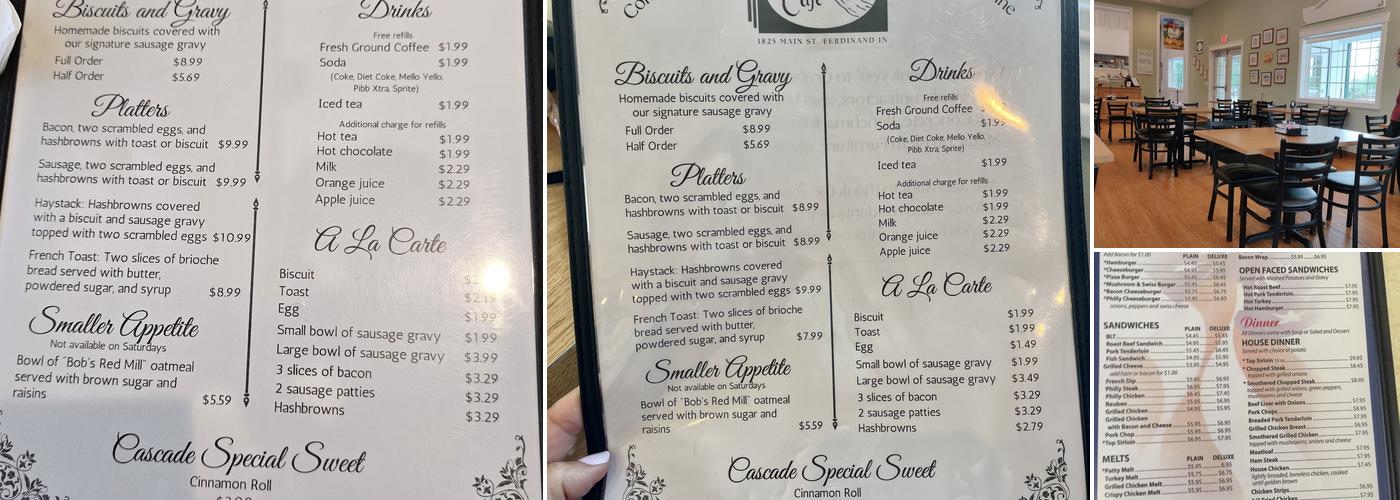 Cascade Café Menu