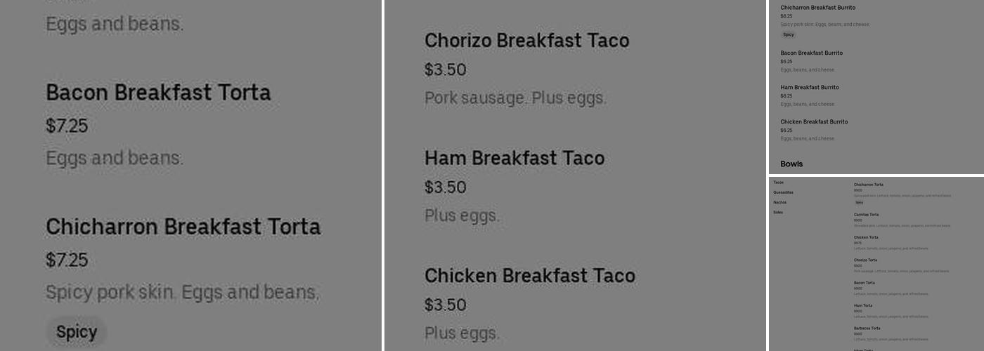 Lil Kiko's Taqueria Menu