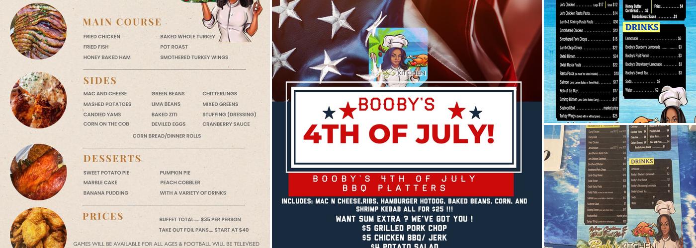 Booby's Kitchen Menu