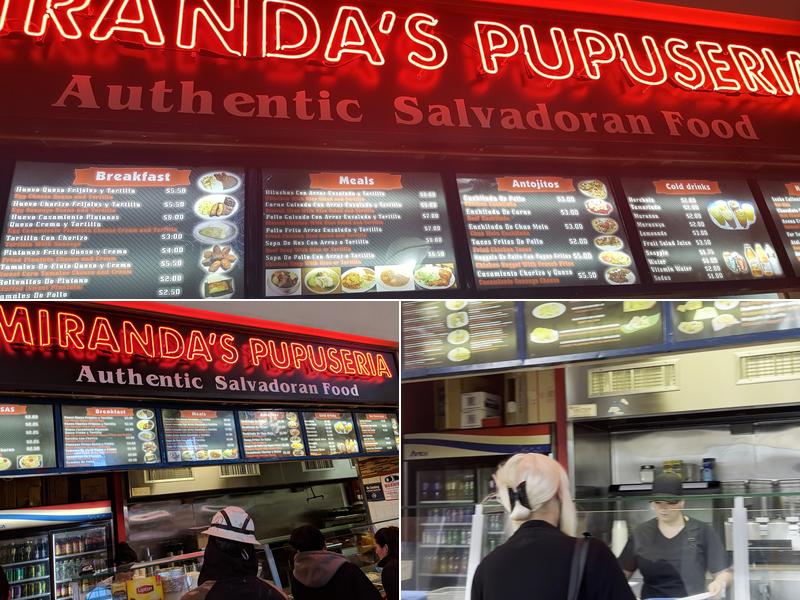 Miranda's Pupuseria Menu