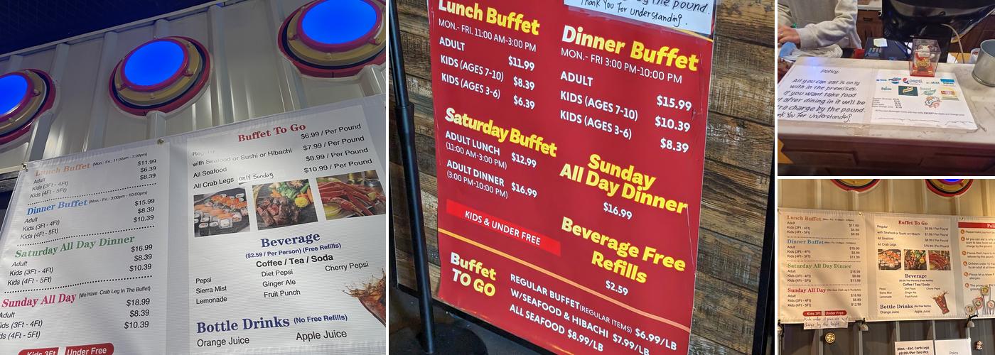 Flaming Grill & Buffet Menu
