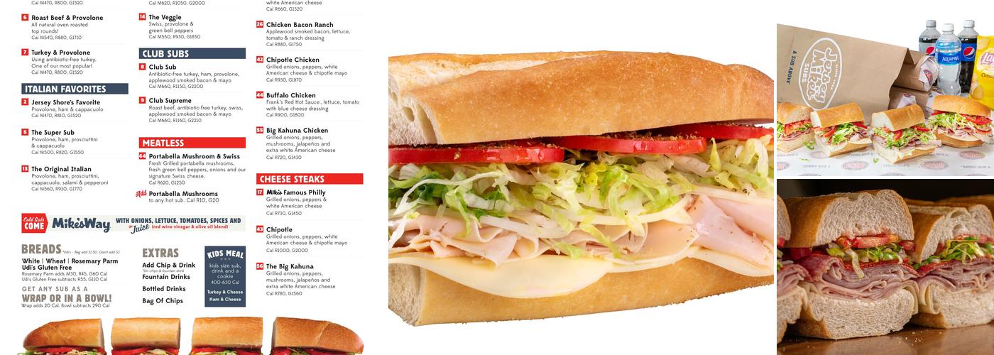 Jersey Mike's Subs Menu