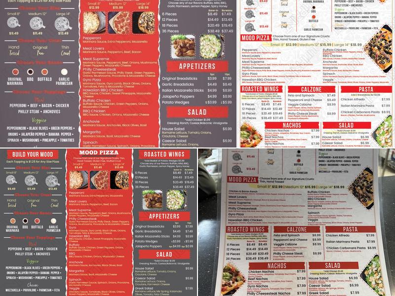 Pizza Mood Menu