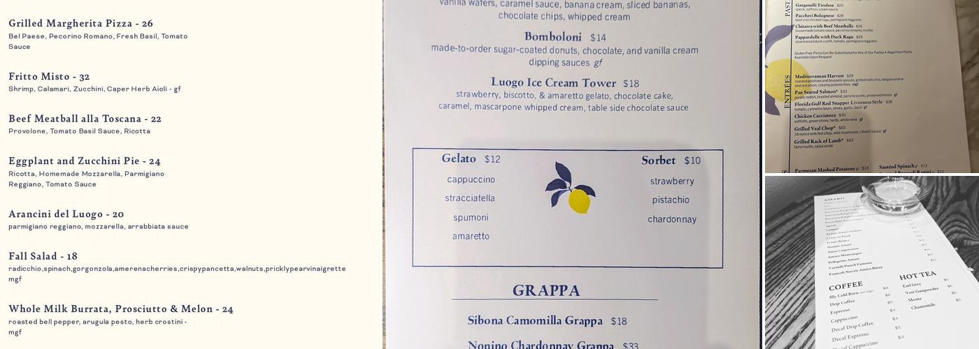 Luogo Menu