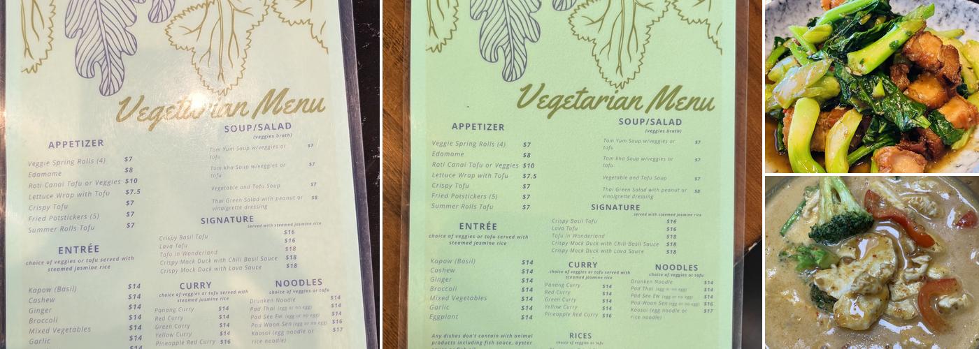 Thaitastic Thai Cuisine Menu