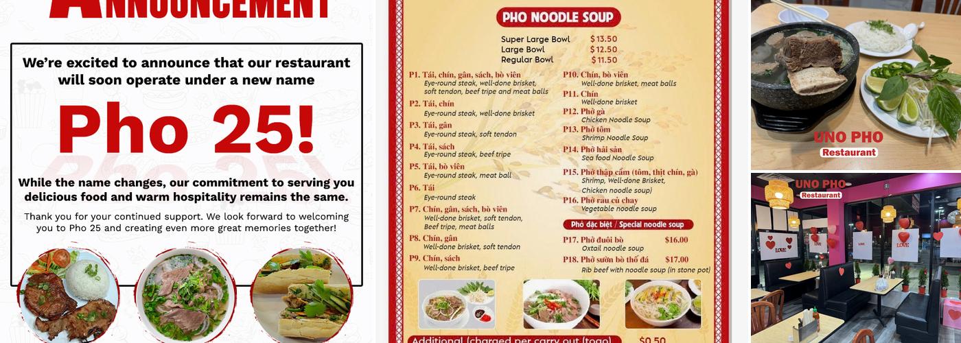 Uno Pho Restaurant Menu