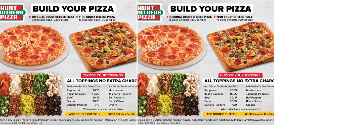 Hunt Brothers Pizza Menu