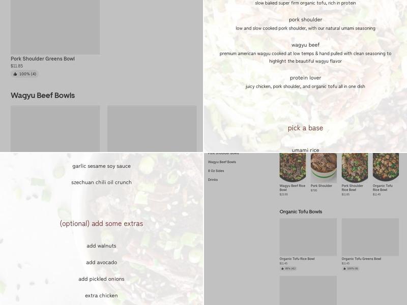 Umami Express Menu