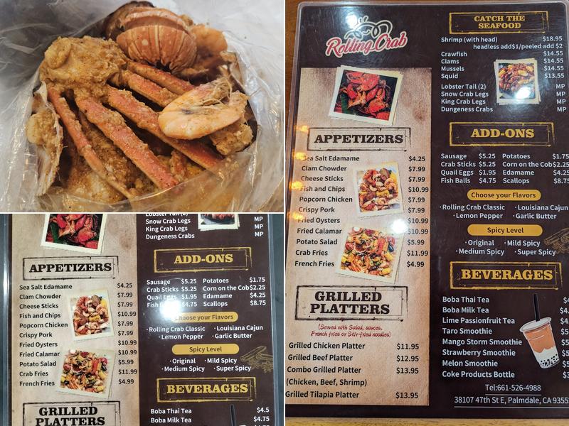 Rolling Crab Menu