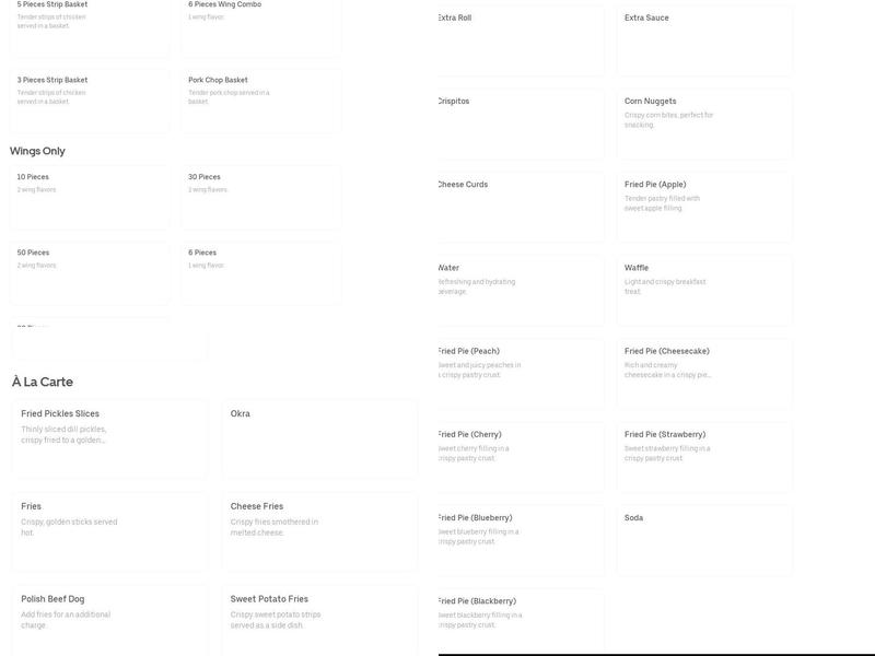 3 J's Wings and More Menu