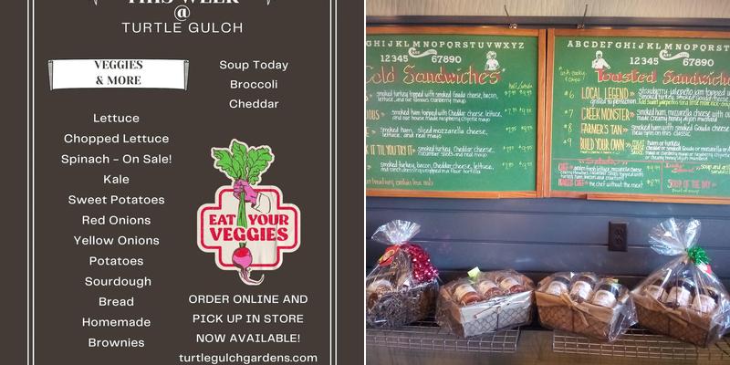 Turtle Gulch Gardens Menu