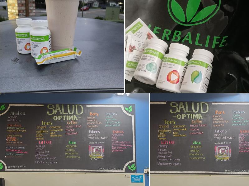 Salud Optima Nutrition Club Menu