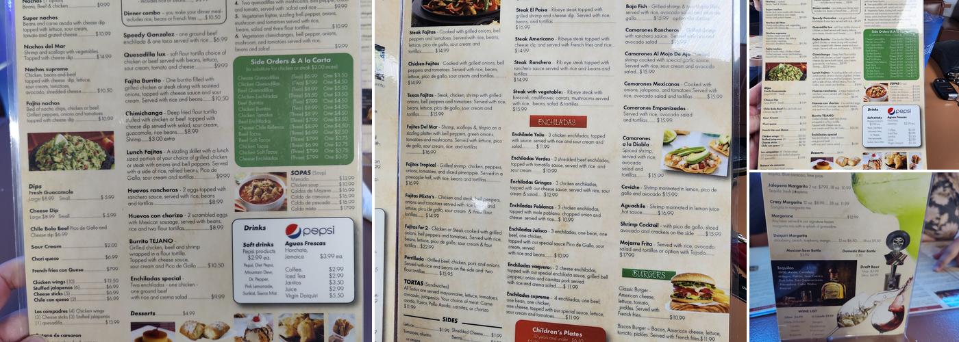 Los Compadres Mexican Restaurant Menu