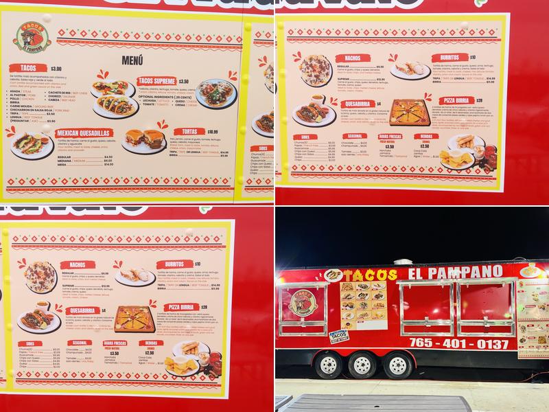 Tacos El Pámpano Menu