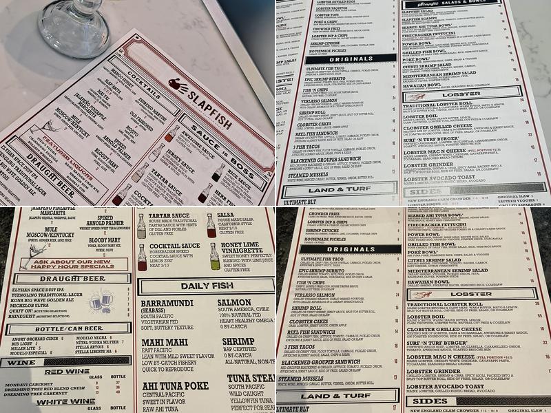Slapfish Menu