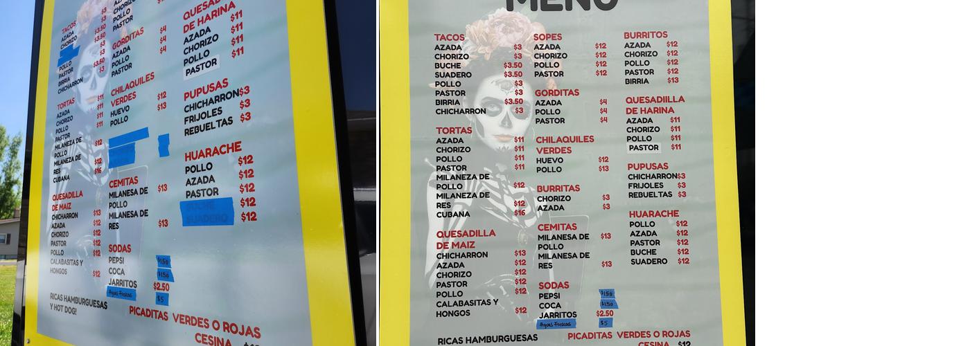 La Catrina Taqueria Menu