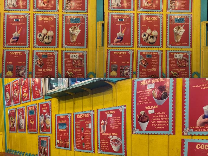 Raspas Rococo Menu
