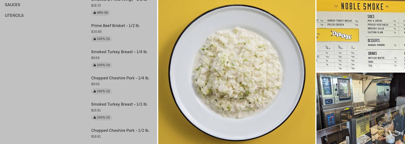 Noble Smoke Menu