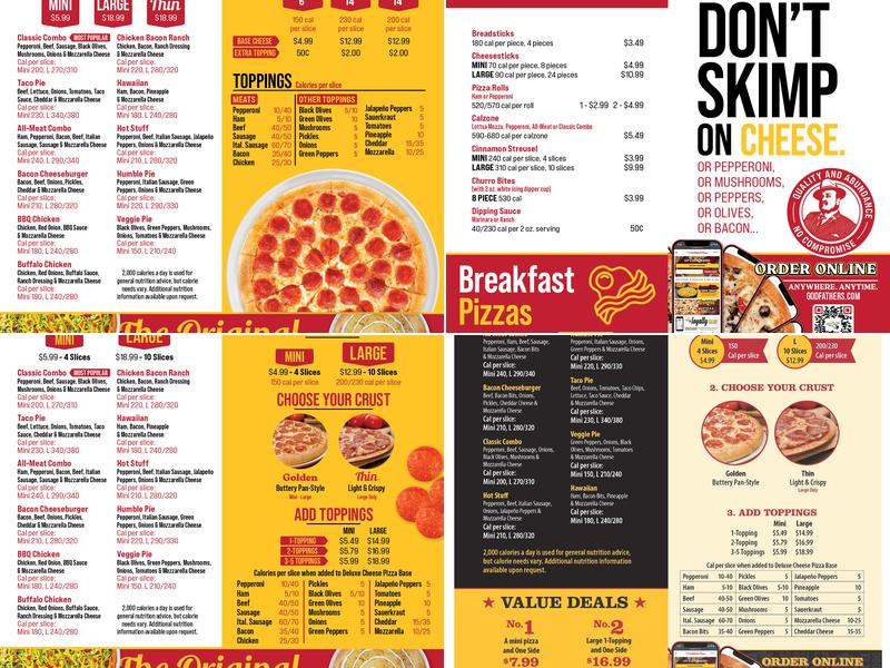 Godfather's Pizza Express Menu