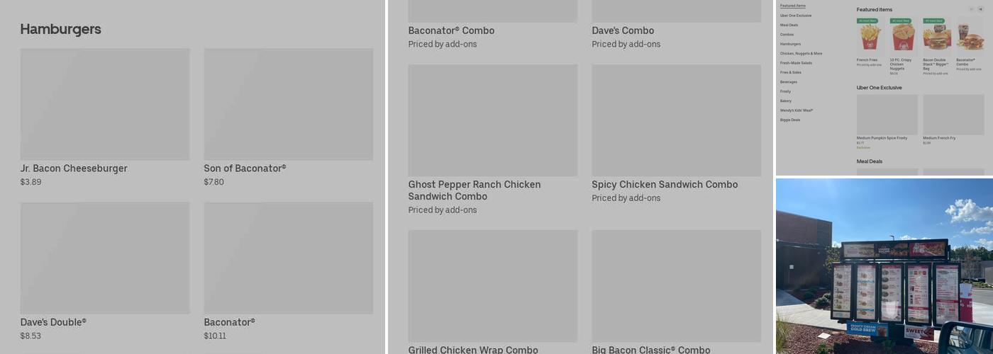 Wendy's Menu
