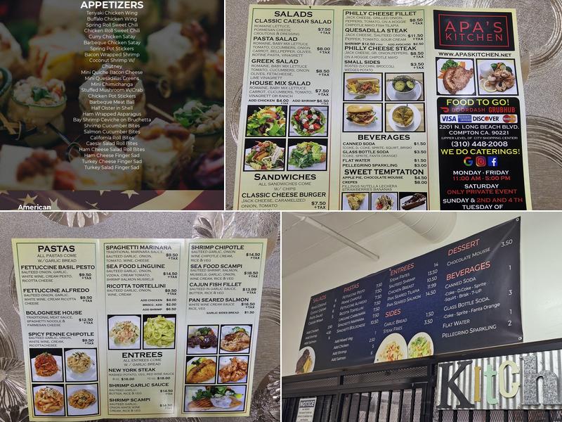 Apa's Kitchen Menu