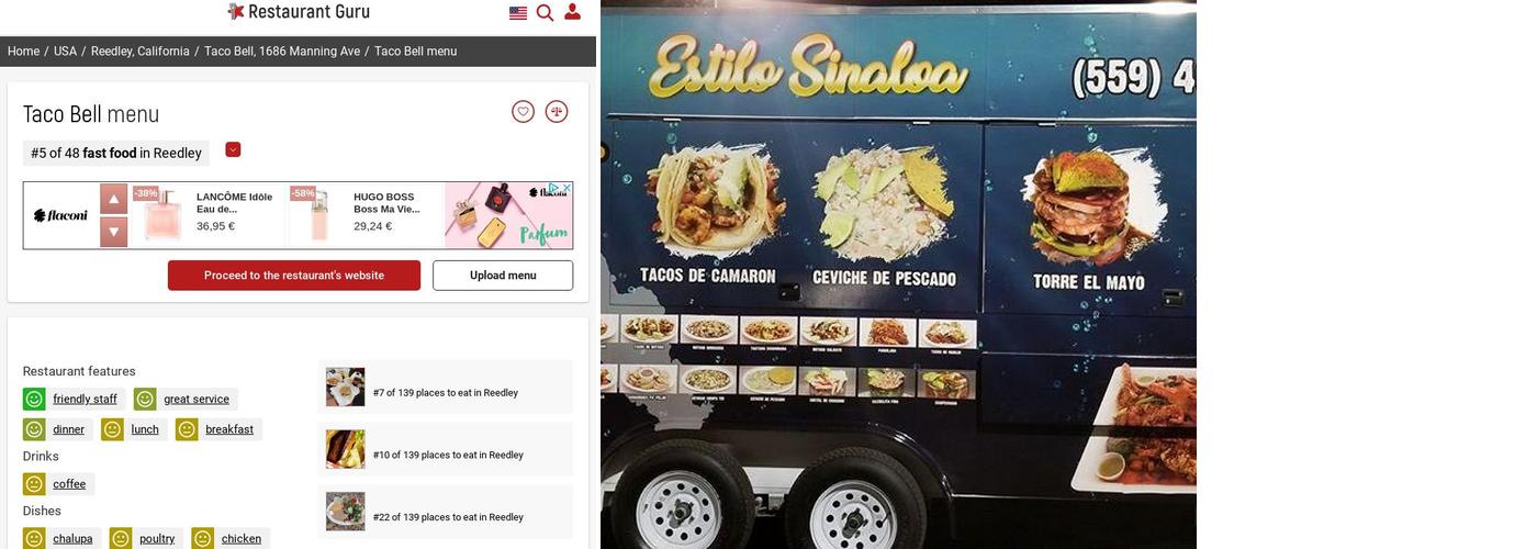 MARISCOS EL MAYO Menu