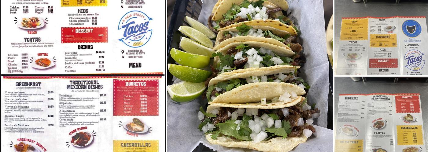 N Main Street Tacos Menu