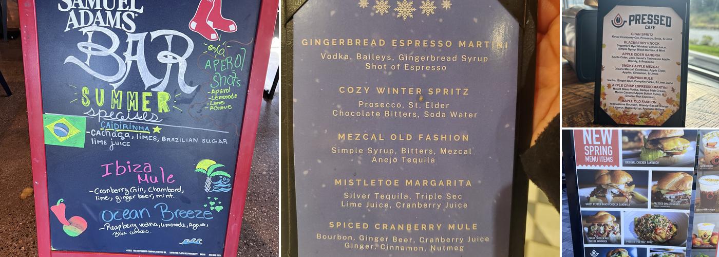 Pressed Cafe Menu