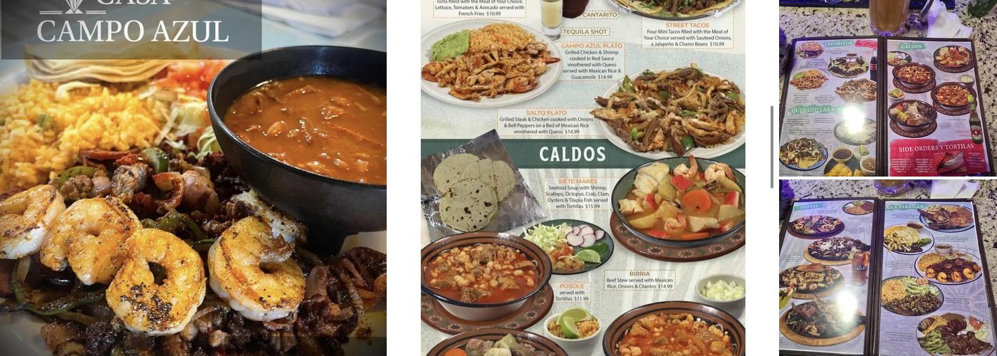 Casa campo mexican grill & bar Menu